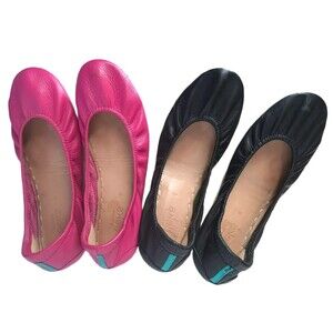 Tieks Ballet Flats Size 8 Shoes FUCHISA POP PINK or Black Matte Cute & Comfy